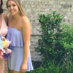 Light Purple Strapless Romper